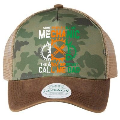 Some People Call Me Mechanic The Most Important Call Me Dad Gift Legacy Tie Dye Trucker Hat