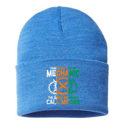 Some People Call Me Mechanic The Most Important Call Me Dad Gift Sustainable Knit Beanie