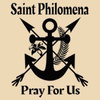 Saint Philomena Catholic St Anchor Image Lily Arrows Drawstring Bag