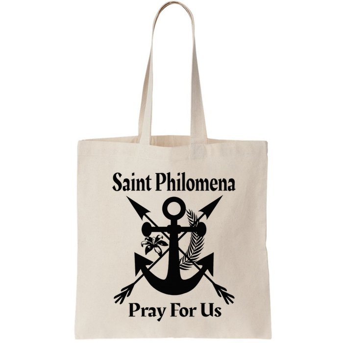 Saint Philomena Catholic St Anchor Image Lily Arrows Bag