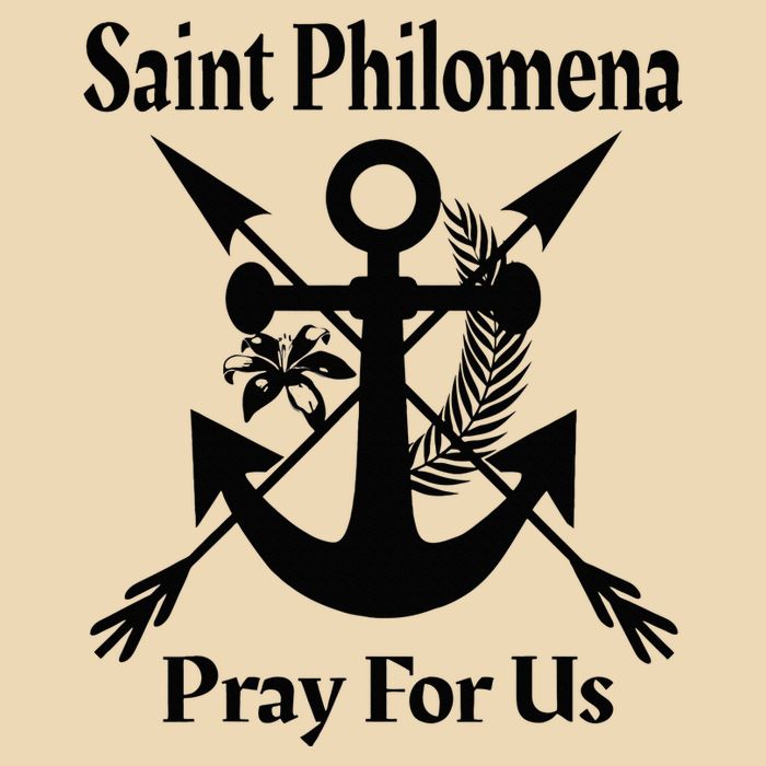 Saint Philomena Catholic St Anchor Image Lily Arrows Bag