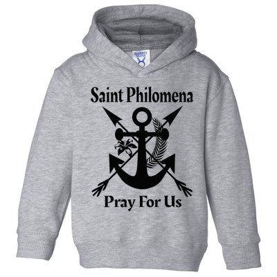 Saint Philomena Catholic St Anchor Image Lily Arrows Toddler Hoodie