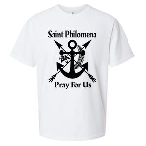 Saint Philomena Catholic St Anchor Image Lily Arrows Sueded Cloud Jersey T-Shirt