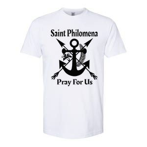 Saint Philomena Catholic St Anchor Image Lily Arrows Softstyle CVC T-Shirt