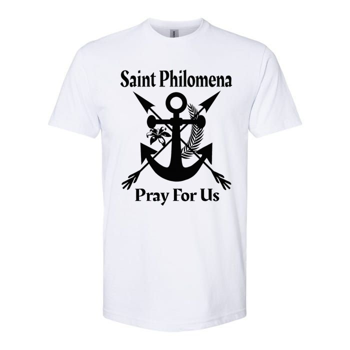 Saint Philomena Catholic St Anchor Image Lily Arrows Softstyle CVC T-Shirt