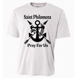 Saint Philomena Catholic St Anchor Image Lily Arrows Cooling Performance Crew T-Shirt