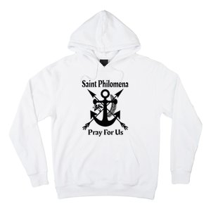 Saint Philomena Catholic St Anchor Image Lily Arrows Hoodie