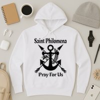 Saint Philomena Catholic St Anchor Image Lily Arrows Hoodie