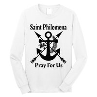 Saint Philomena Catholic St Anchor Image Lily Arrows Long Sleeve Shirt