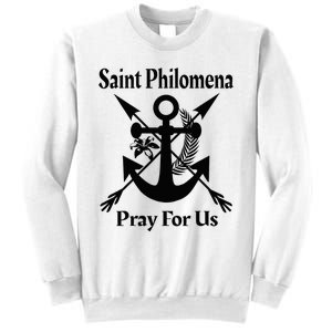 Saint Philomena Catholic St Anchor Image Lily Arrows Sweatshirt