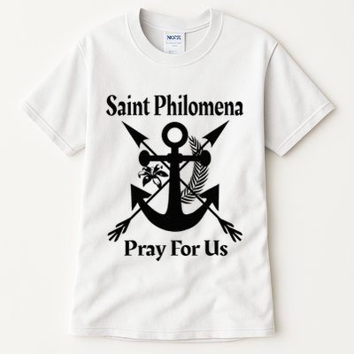 Saint Philomena Catholic St Anchor Image Lily Arrows Tall T-Shirt