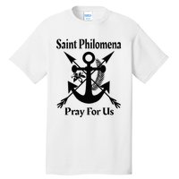 Saint Philomena Catholic St Anchor Image Lily Arrows Tall T-Shirt