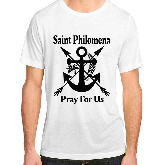 Saint Philomena Catholic St Anchor Image Lily Arrows Adult ChromaSoft Performance T-Shirt