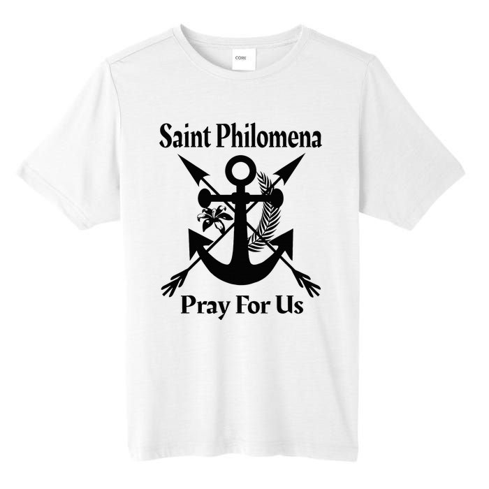 Saint Philomena Catholic St Anchor Image Lily Arrows Tall Fusion ChromaSoft Performance T-Shirt