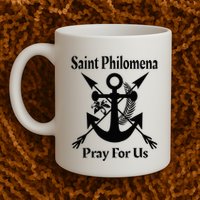 Saint Philomena Catholic St Anchor Image Lily Arrows Mug