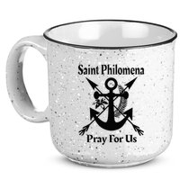 Saint Philomena Catholic St Anchor Image Lily Arrows 15oz Campfire Ceramic Mug
