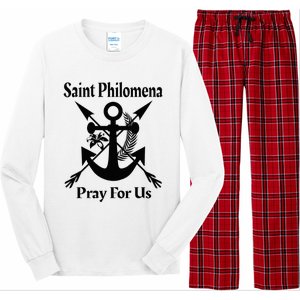 Saint Philomena Catholic St Anchor Image Lily Arrows Long Sleeve Pajama Set