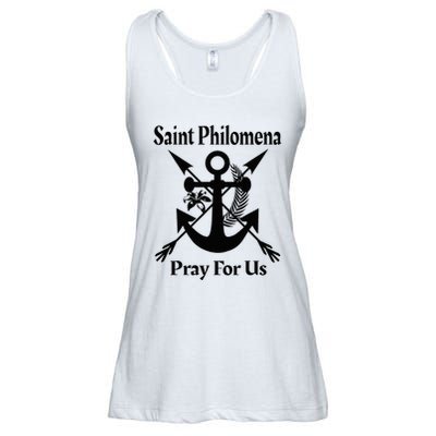 Saint Philomena Catholic St Anchor Image Lily Arrows Ladies Essential Flowy Tank
