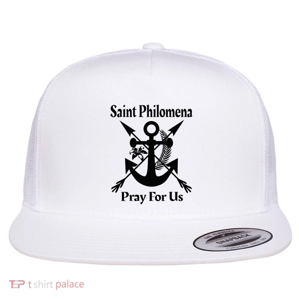 Saint Philomena Catholic St Anchor Image Lily Arrows Flatbill Hat