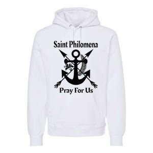 Saint Philomena Catholic St Anchor Image Lily Arrows Premium Hoodie