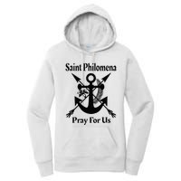 Saint Philomena Catholic St Anchor Image Lily Arrows Women's Pullover Hoodie