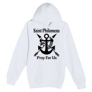 Saint Philomena Catholic St Anchor Image Lily Arrows Premium Pullover Hoodie