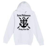 Saint Philomena Catholic St Anchor Image Lily Arrows Premium Pullover Hoodie