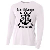 Saint Philomena Catholic St Anchor Image Lily Arrows Cooling Performance Long Sleeve Crew