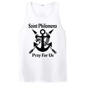 Saint Philomena Catholic St Anchor Image Lily Arrows PosiCharge Competitor Tank