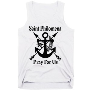 Saint Philomena Catholic St Anchor Image Lily Arrows Tank Top