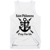 Saint Philomena Catholic St Anchor Image Lily Arrows Tank Top