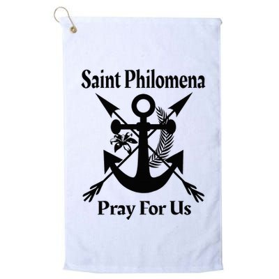Saint Philomena Catholic St Anchor Image Lily Arrows Golf Towel