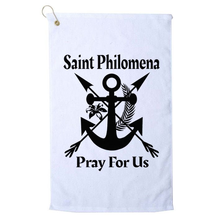 Saint Philomena Catholic St Anchor Image Lily Arrows Golf Towel