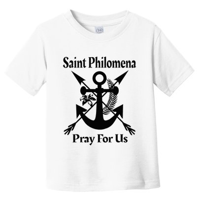 Saint Philomena Catholic St Anchor Image Lily Arrows Toddler T-Shirt