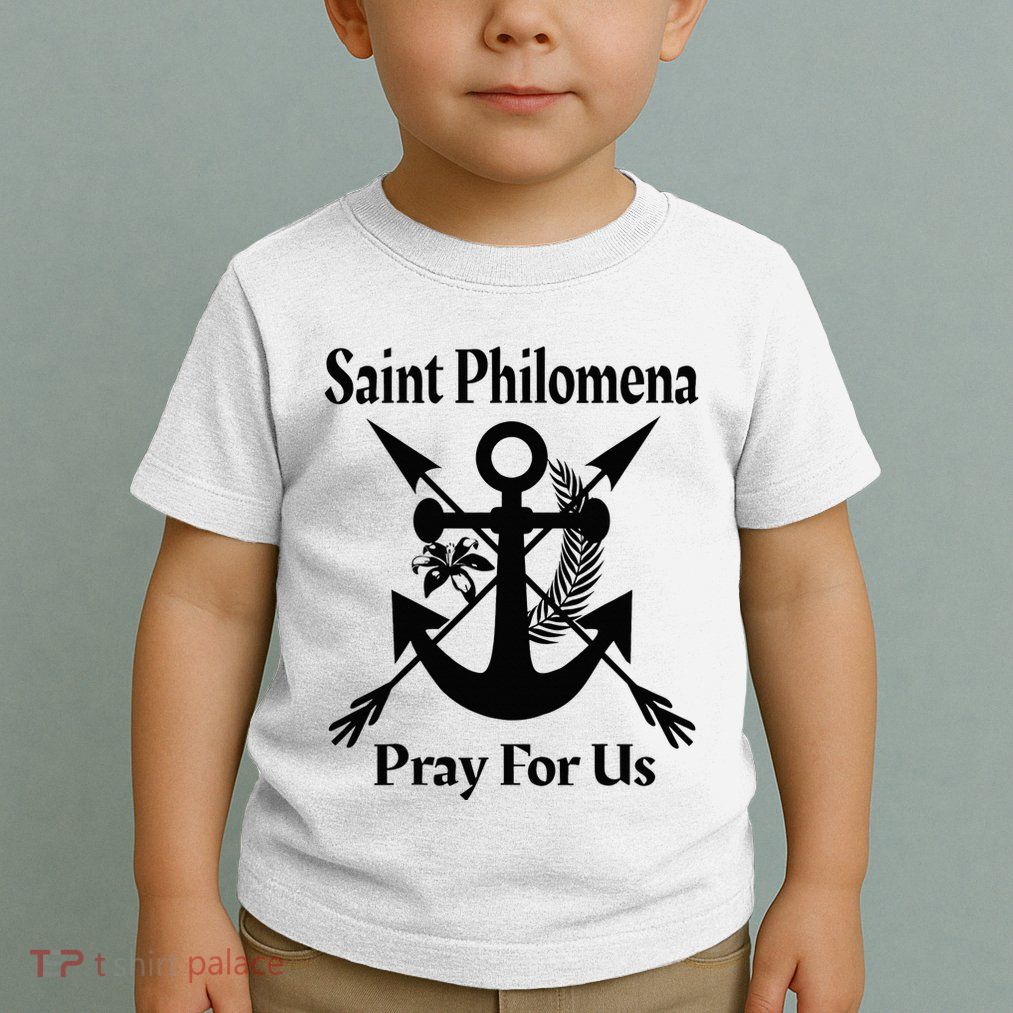 Saint Philomena Catholic St Anchor Image Lily Arrows Toddler T-Shirt
