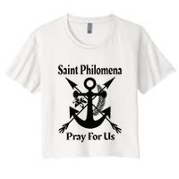 Saint Philomena Catholic St Anchor Image Lily Arrows Crop Top