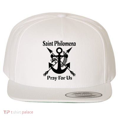 Saint Philomena Catholic St Anchor Image Lily Arrows Wool Snapback Cap