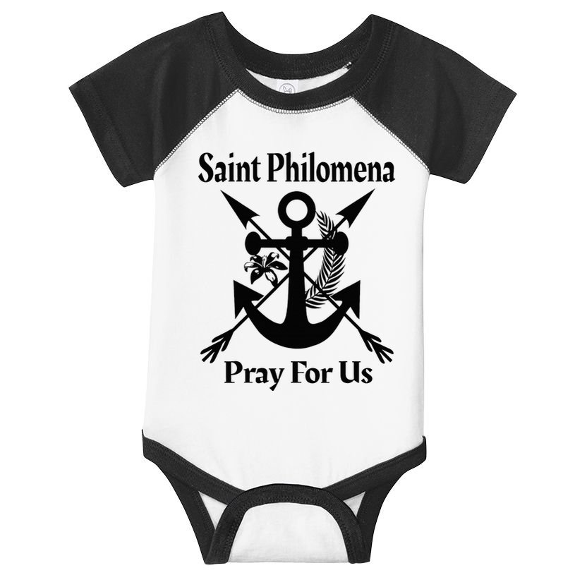 Saint Philomena Catholic St Anchor Image Lily Arrows Infant Baby Jersey Bodysuit