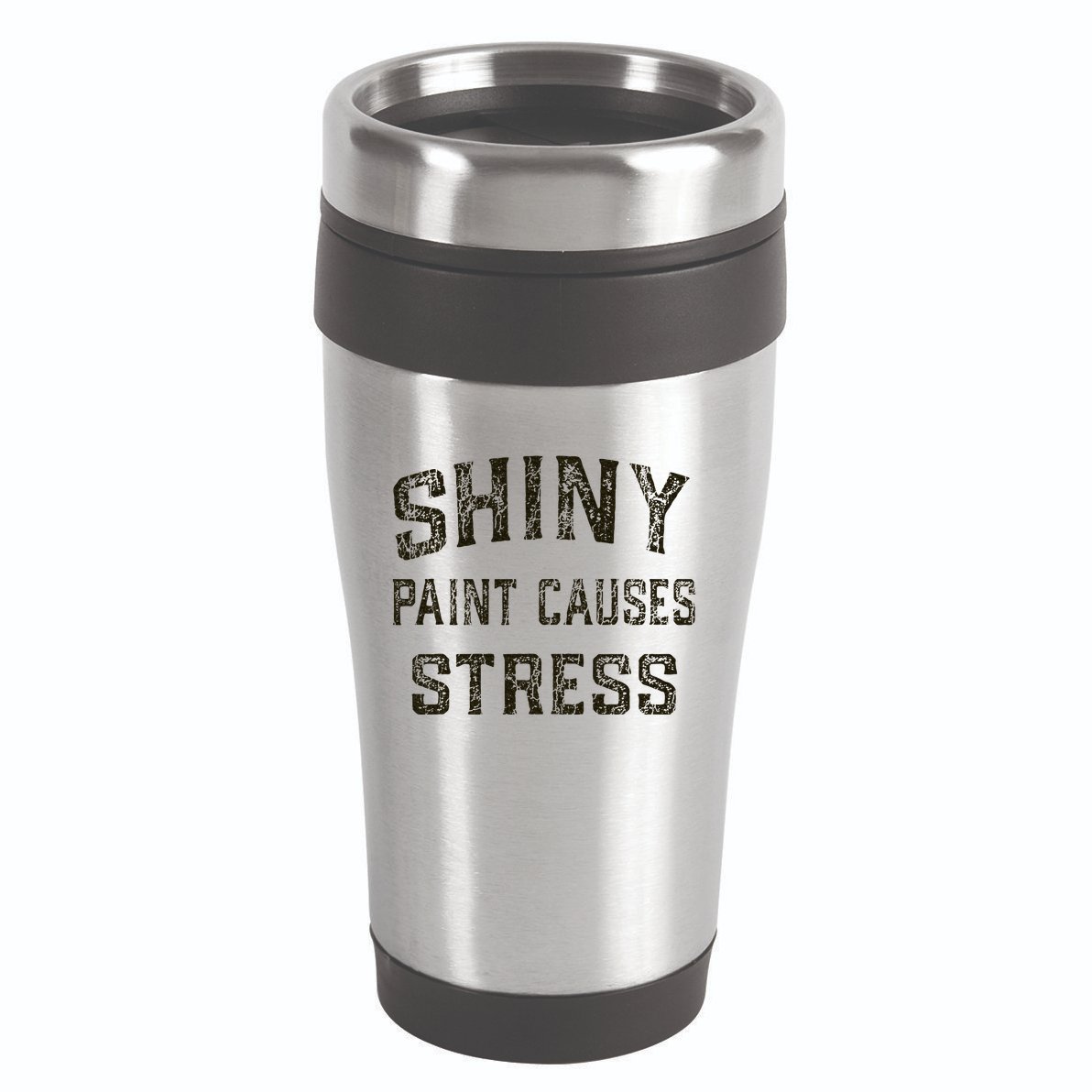 Shiny Paint Causes Stress Rat Rod Rules Automotive 16oz Travel Tumbler