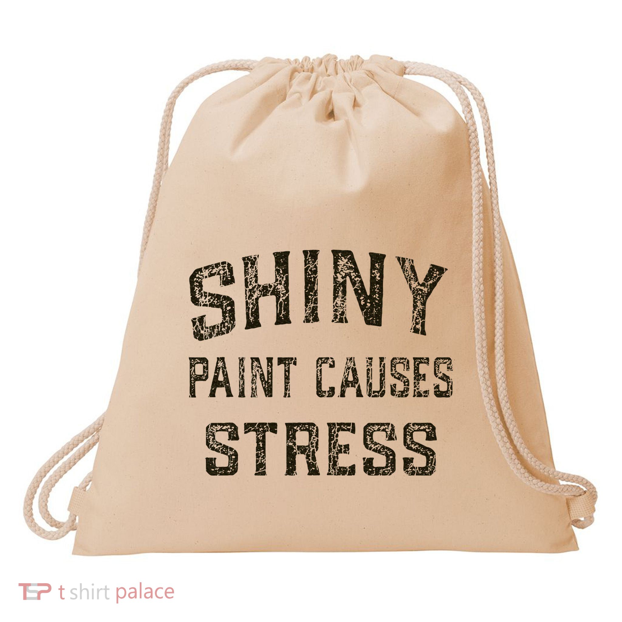 Shiny Paint Causes Stress Rat Rod Rules Automotive Drawstring Bag