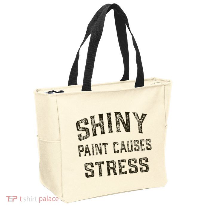 Shiny Paint Causes Stress Rat Rod Rules Automotive Zip Tote Bag