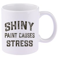 Shiny Paint Causes Stress Rat Rod Rules Automotive 11oz C Handle Ceramic Mug