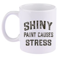 Shiny Paint Causes Stress Rat Rod Rules Automotive 11oz C Handle Ceramic Mug