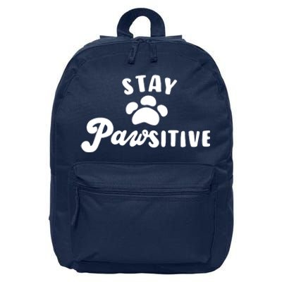 Stay Pawsitive Cute Dog Quote 16 in Basic Backpack