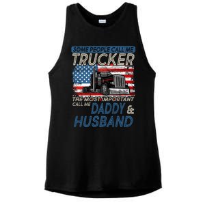 Some People Call Me Trucker The Most Important Call Me Daddy Gift Ladies PosiCharge Tri-Blend Wicking Tank