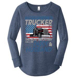 Some People Call Me Trucker The Most Important Call Me Daddy Gift Women's Perfect Tri Tunic Long Sleeve Shirt