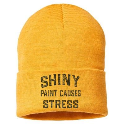 Shiny Paint Causes Stress Rat Rod Rules Automotive Sustainable Knit Beanie