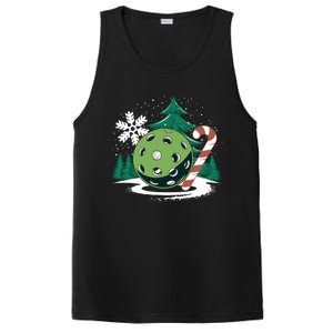 Snowy Pickleball Christmas Tree Festive Winter Snowflake Gift PosiCharge Competitor Tank