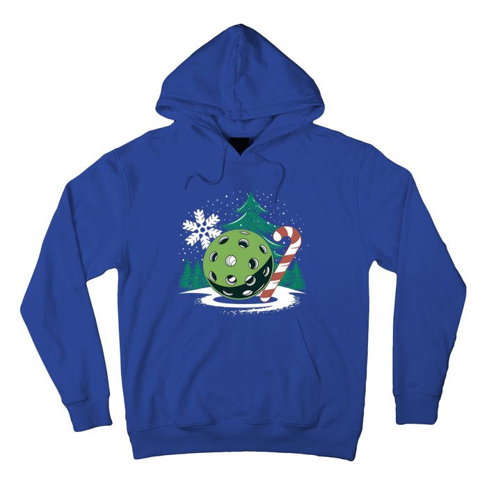 Snowy Pickleball Christmas Tree Festive Winter Snowflake Gift Hoodie