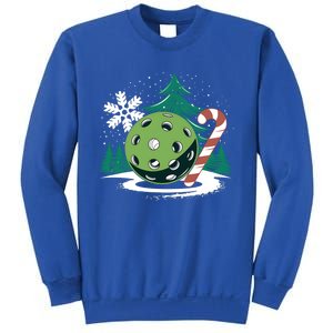 Snowy Pickleball Christmas Tree Festive Winter Snowflake Gift Sweatshirt